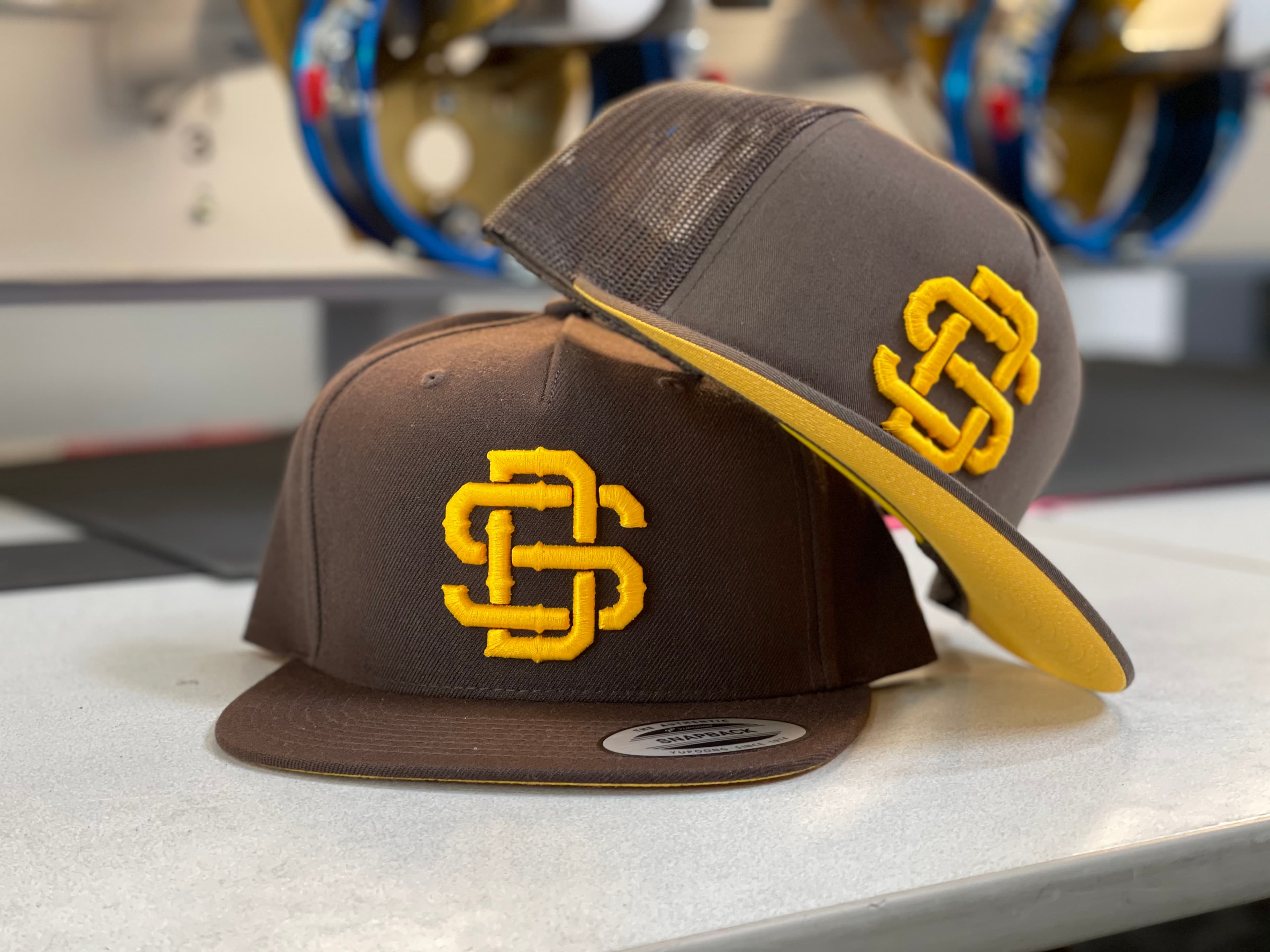 Custom patch hat finish